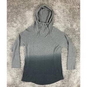 CALIA Carrie Underwood Effortless Ombre Hoodie Tunic Cashmere Blend Gray Sz M